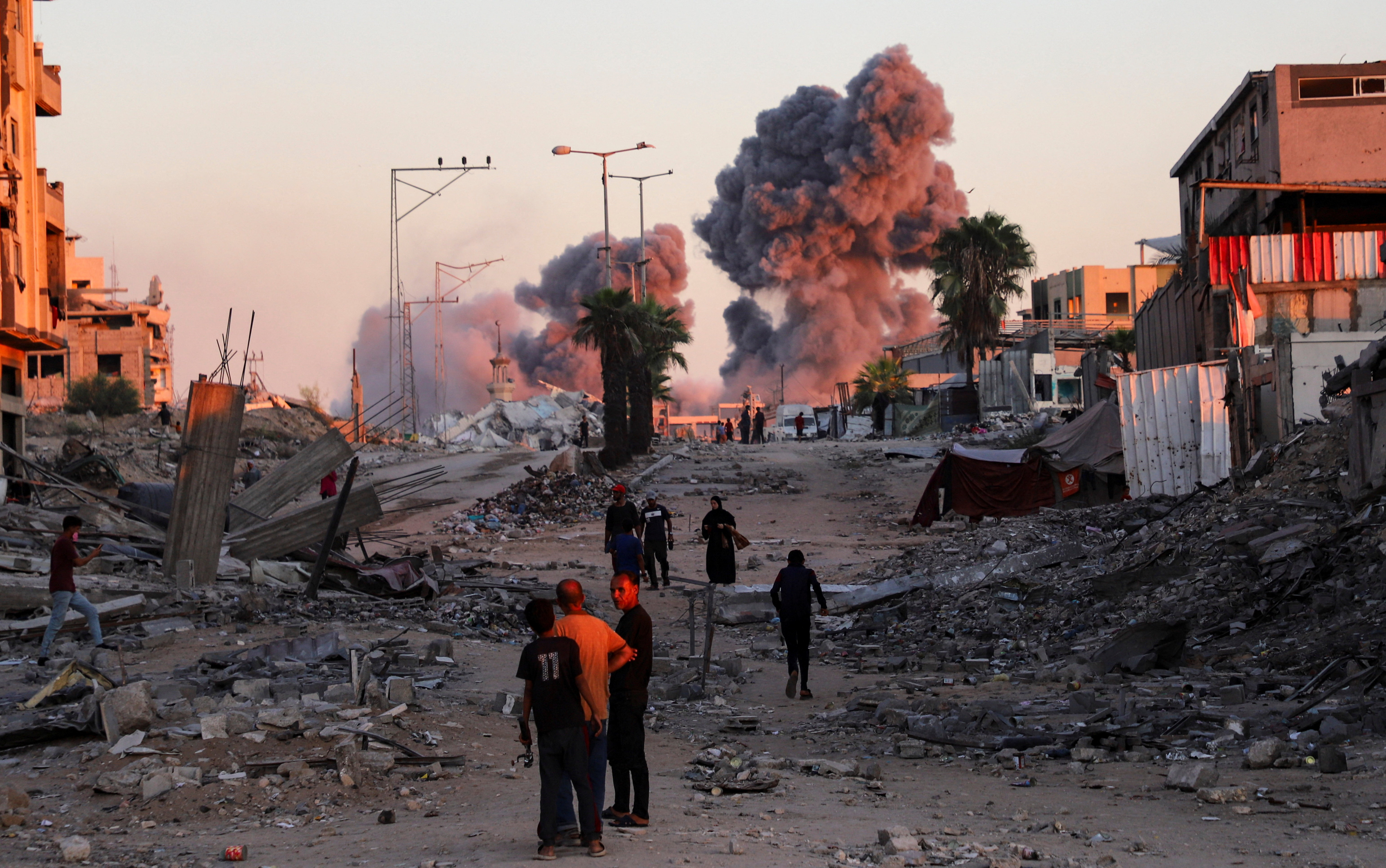 Smoke rises following an Israeli strike during a military operation in Gaza City