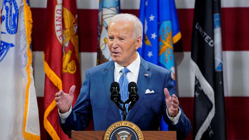 U.S. President Biden attends a dinner with U.S. service members and their families ahead of Thanksgiving at U.S. Coast Guard Sector New York on Staten Island