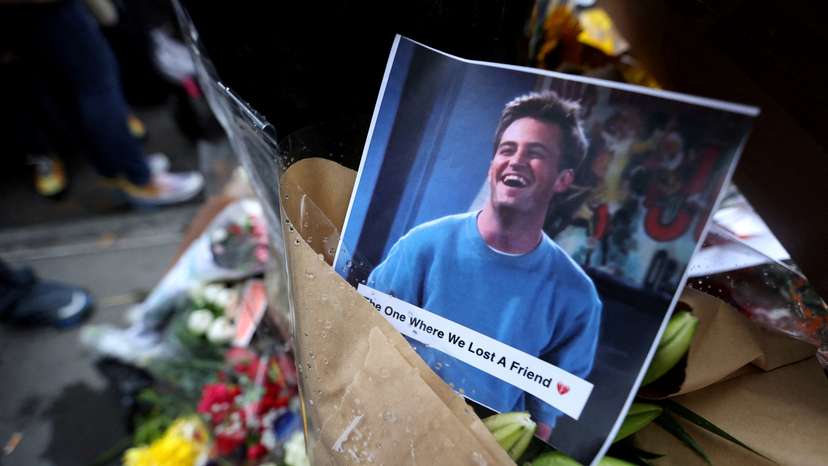 FILE PHOTO: Makeshift memorial for actor Matthew Perry in New York