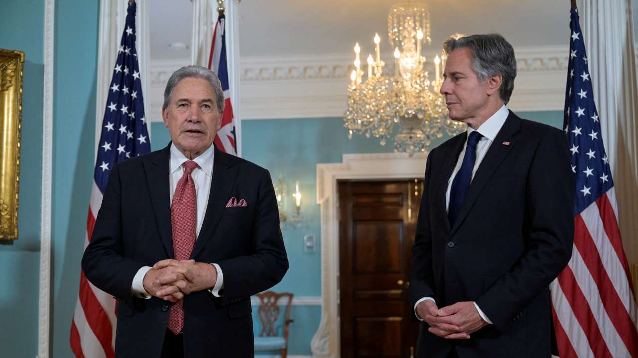 New Zealand Foreign Minister Winston Peters at the U.S. State Department in Washington