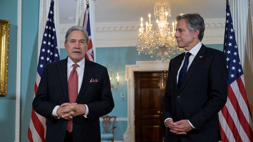 New Zealand Foreign Minister Winston Peters at the U.S. State Department in Washington