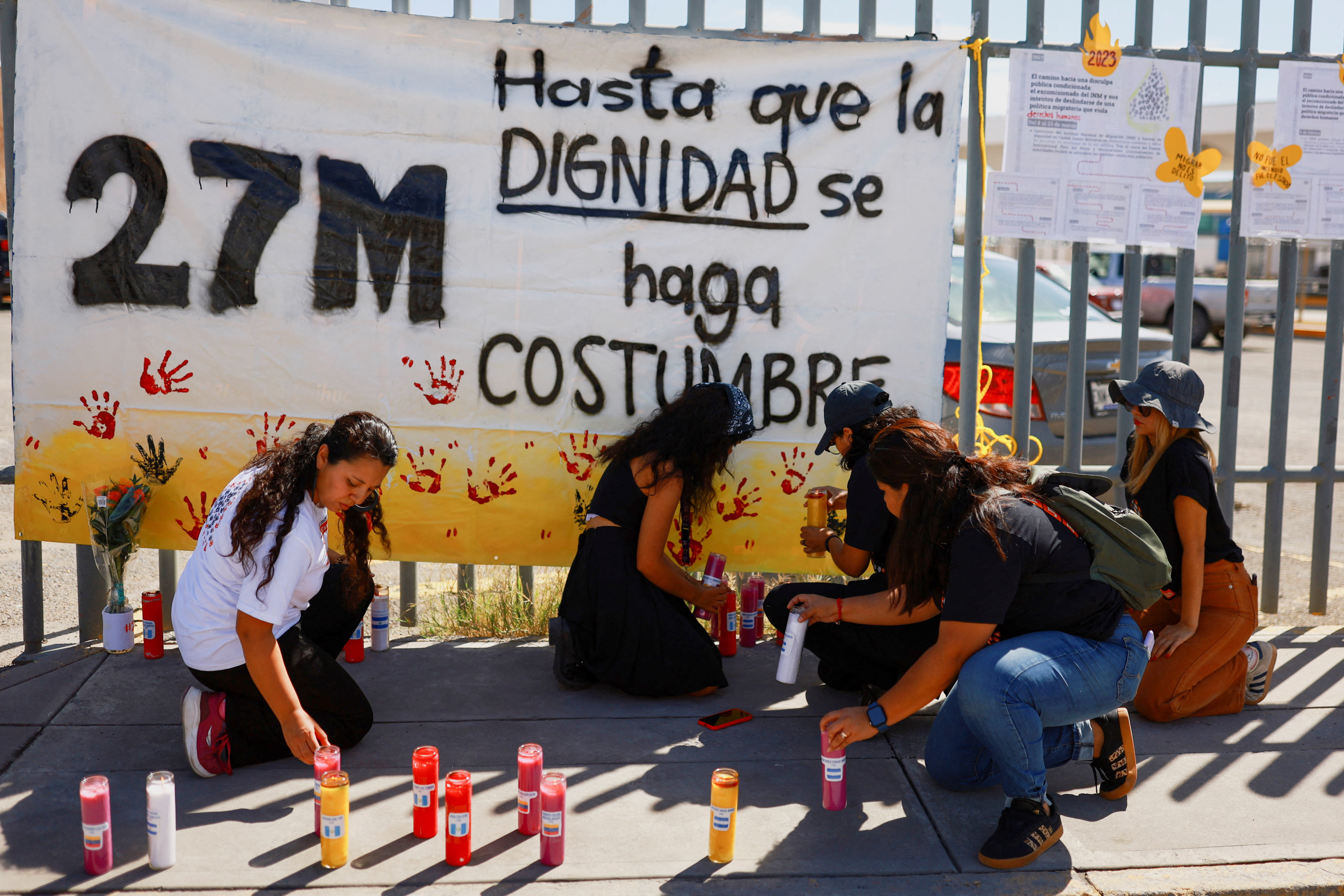 Activists protest ahead of ex-Mexico migration chief’s apology over deadly 2023 fire