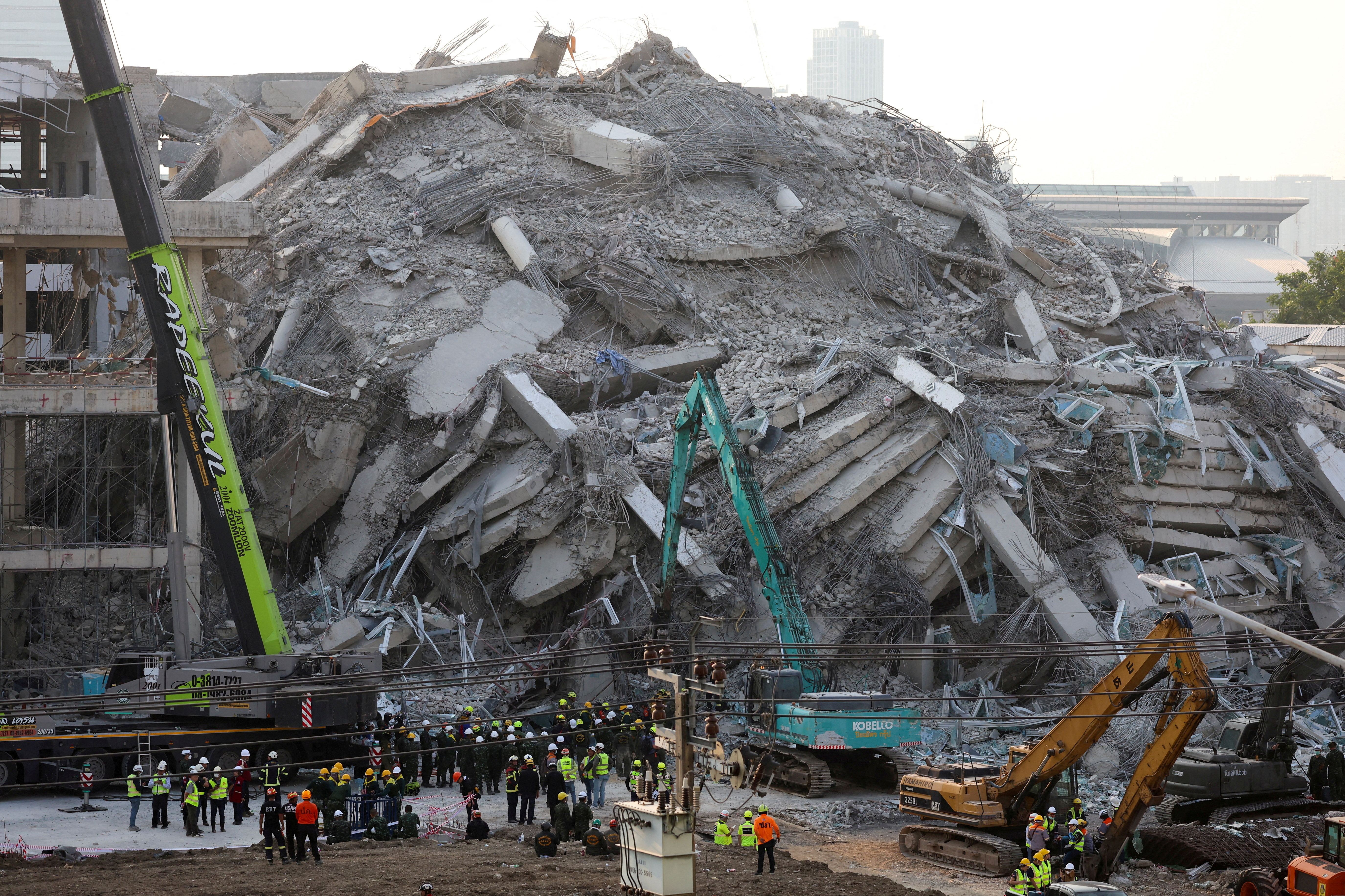 FILE PHOTO: Aftermath of a strong earthquake, in Bangkok