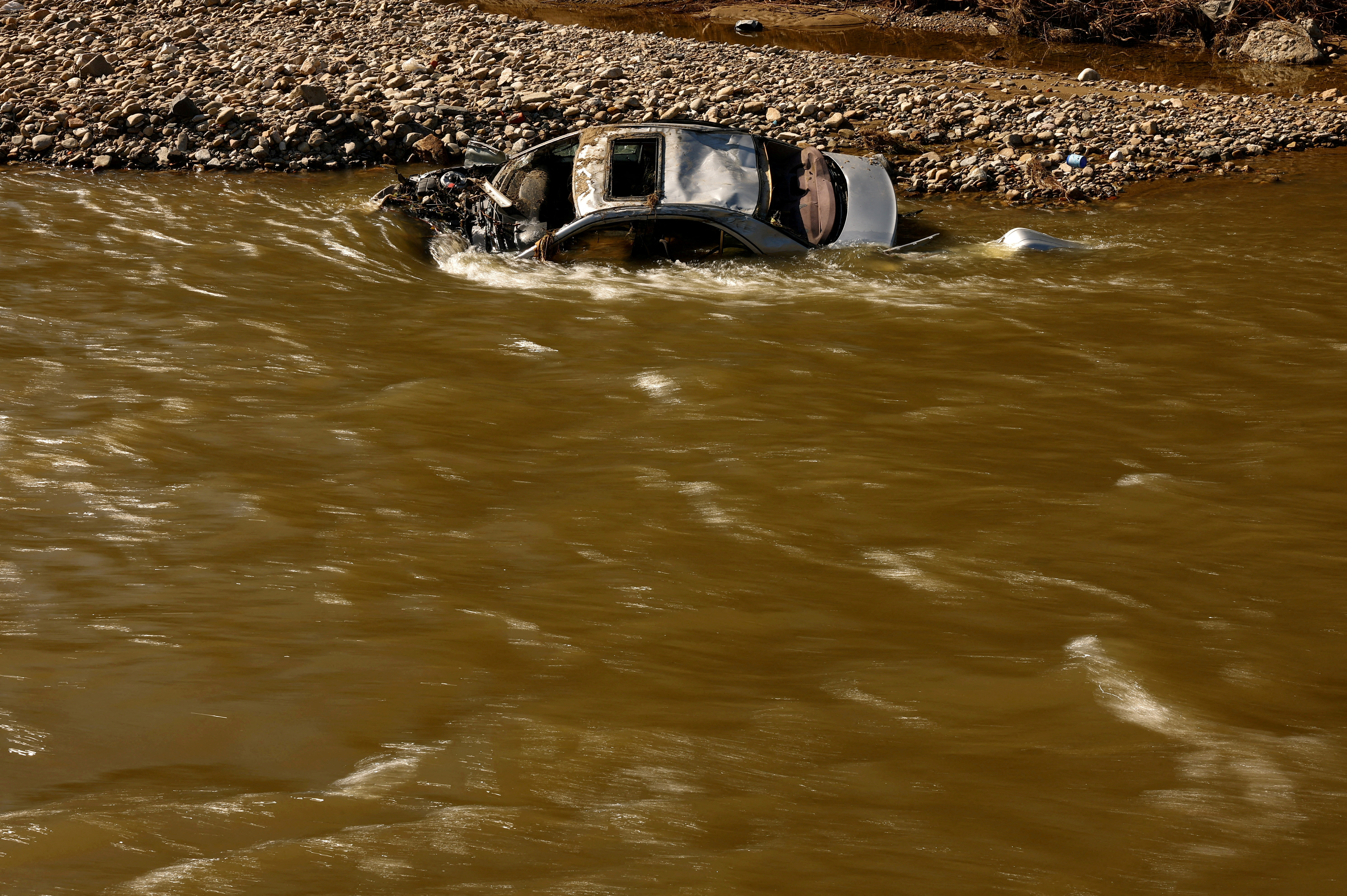 FILE PHOTO: Aftermath of flooding by Biala Ladecka river in Zelazno