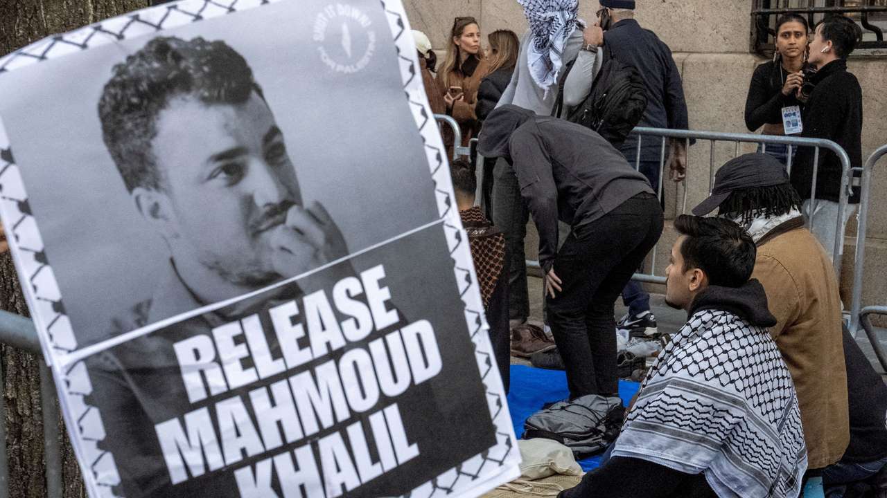 FILE PHOTO: Demonstration against arrest of Mahmoud Khalil, at Columbia University in New York City