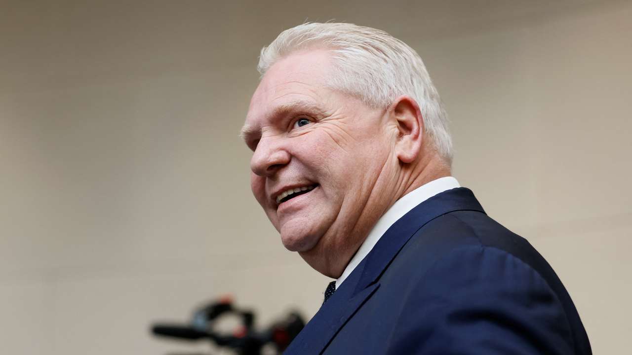 Ontario Premier Doug Ford arrives to a meeting with provincial and territorial leaders in Ottawa