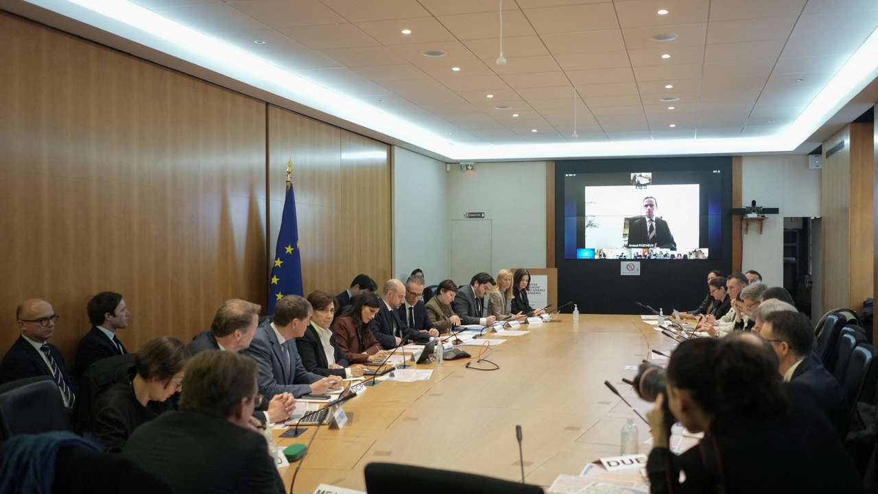 France’s foreign minister Jean-Noel Barrot holds a crisis meeting, in Paris