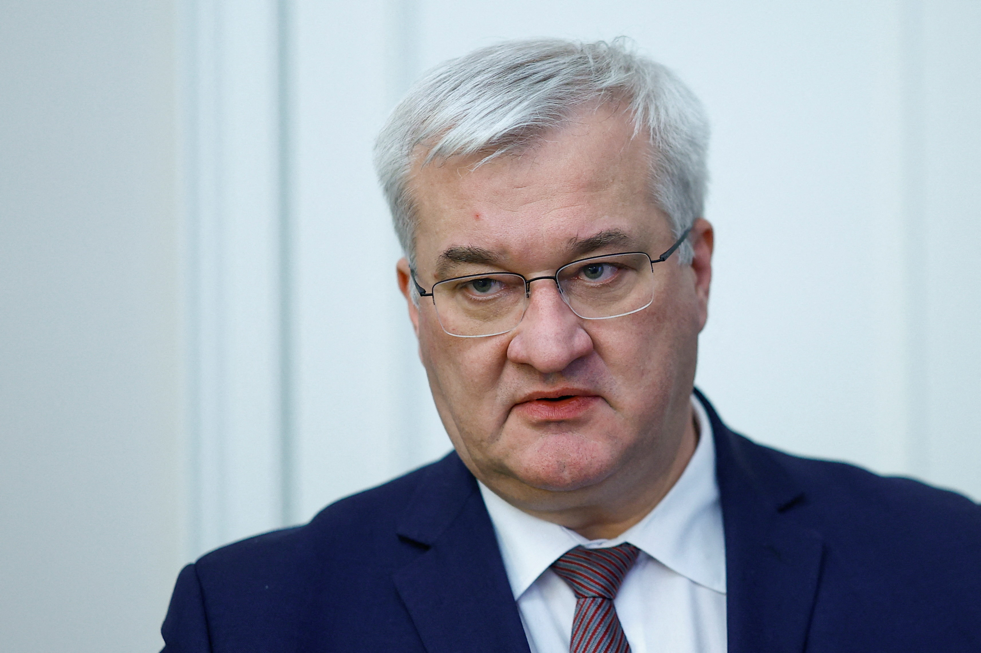 Ukraine's FM Sybiha attends an interview with Reuters in Kyiv