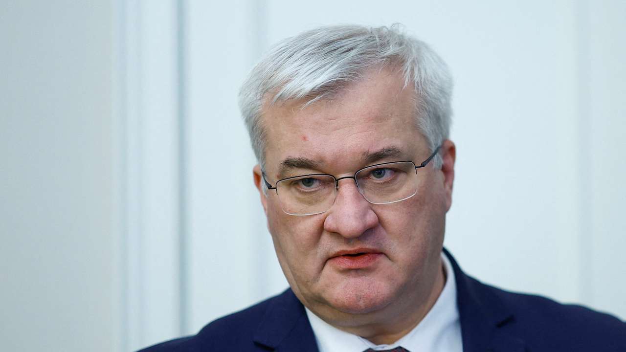 Ukraine's FM Sybiha attends an interview with Reuters in Kyiv