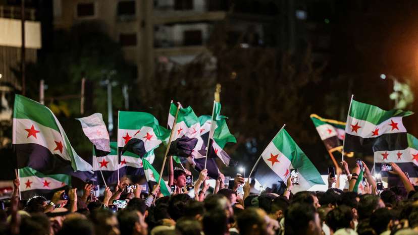 People in Damascus watch Syrian president’s UN speech on big screen