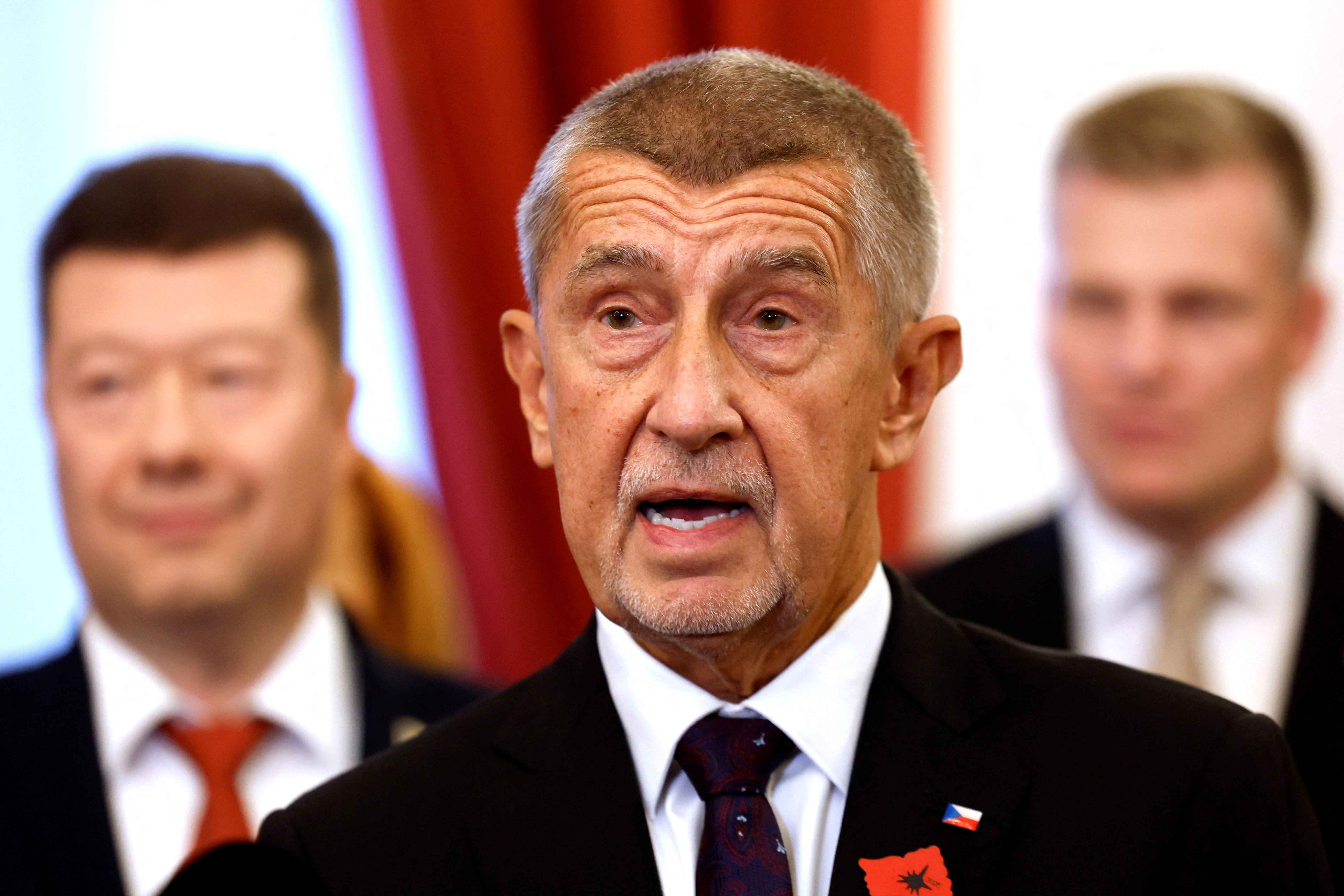 Singing of a coalition agreement in Prague