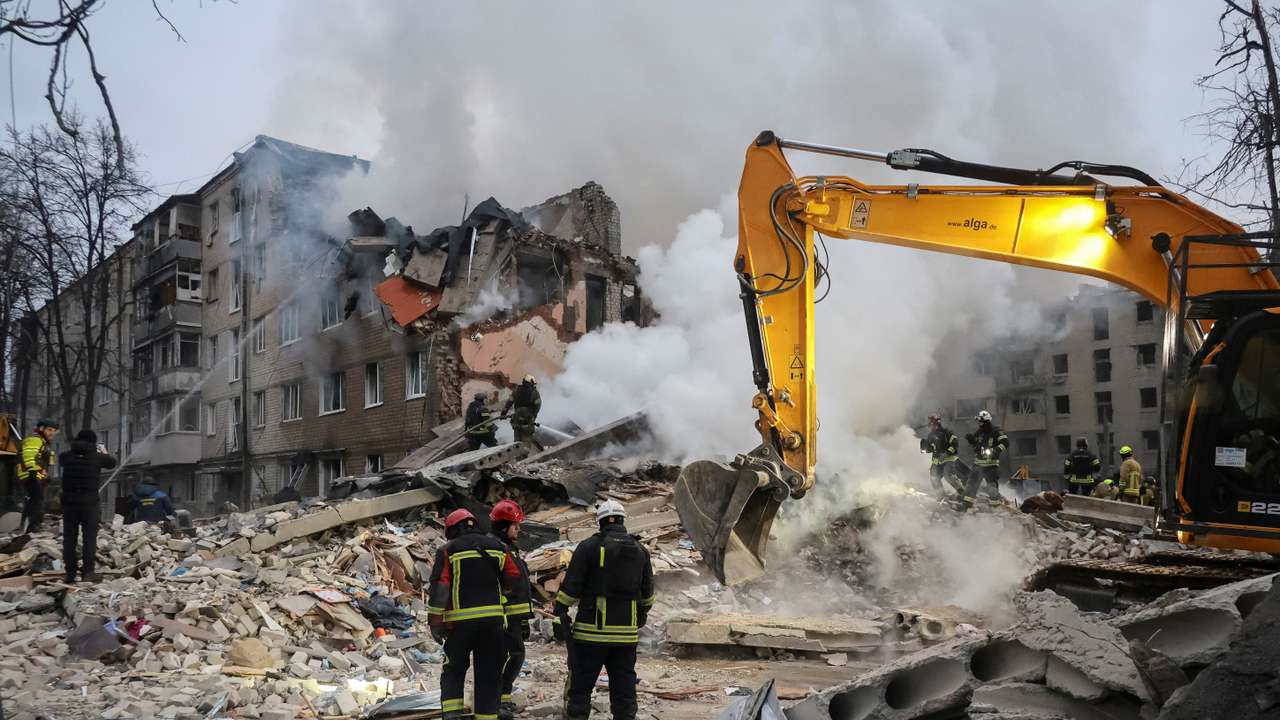 Russian missile strike in Kharkiv