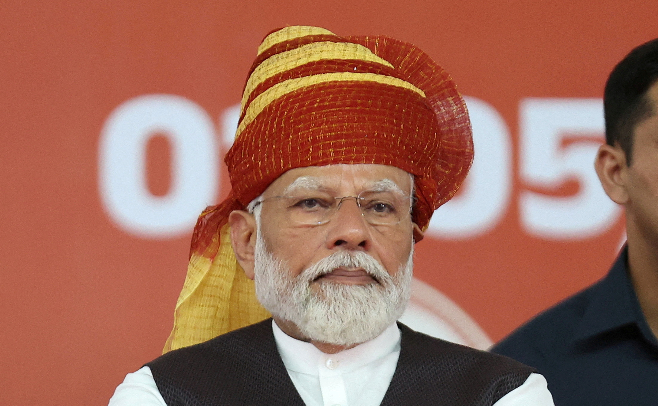 FILE PHOTO: India's Prime Minister Narendra Modi  during an election campaign rally in Himmatnagar