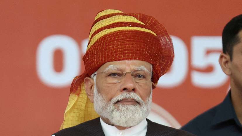 FILE PHOTO: India's Prime Minister Narendra Modi during an election campaign rally in Himmatnagar