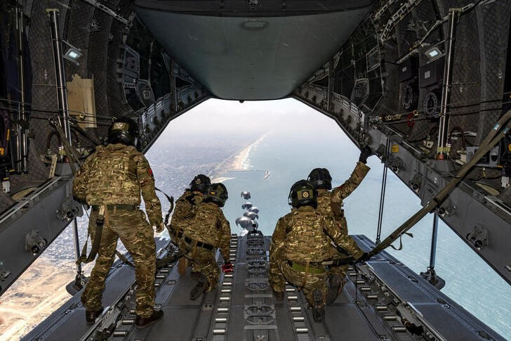 FILE PHOTO: RAF drops aid into northern Gaza