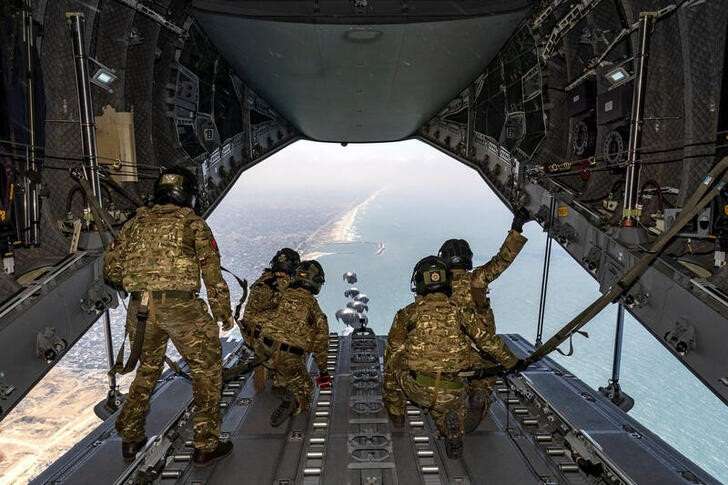 FILE PHOTO: RAF drops aid into northern Gaza