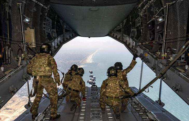 FILE PHOTO: RAF drops aid into northern Gaza