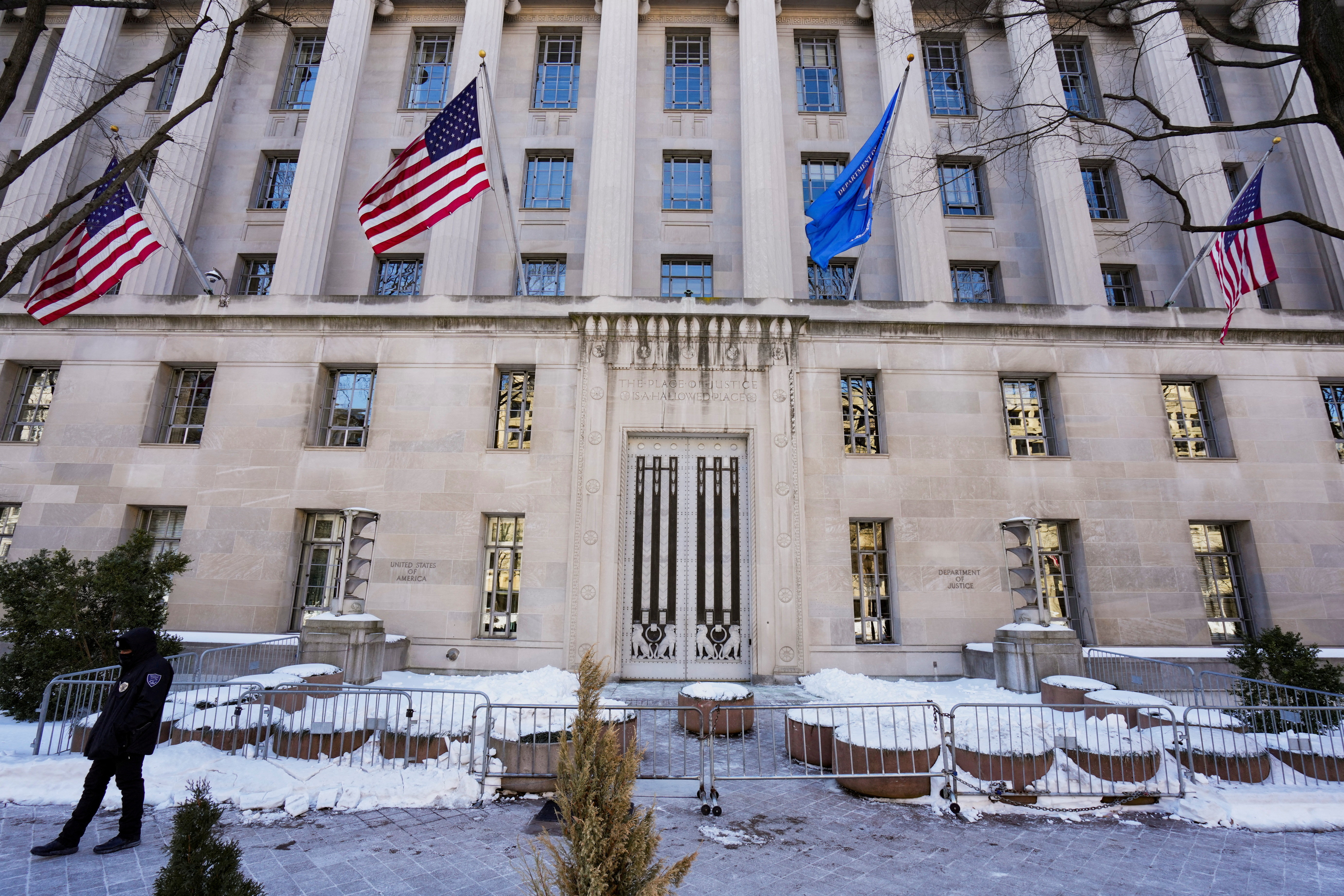 FILE PHOTO: The U.S. Department of Justice building in Washington