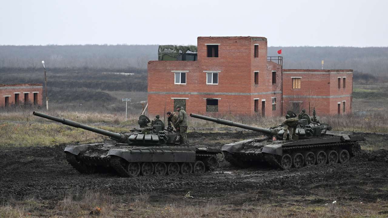Russian soldiers undergo military training in Krasnodar region