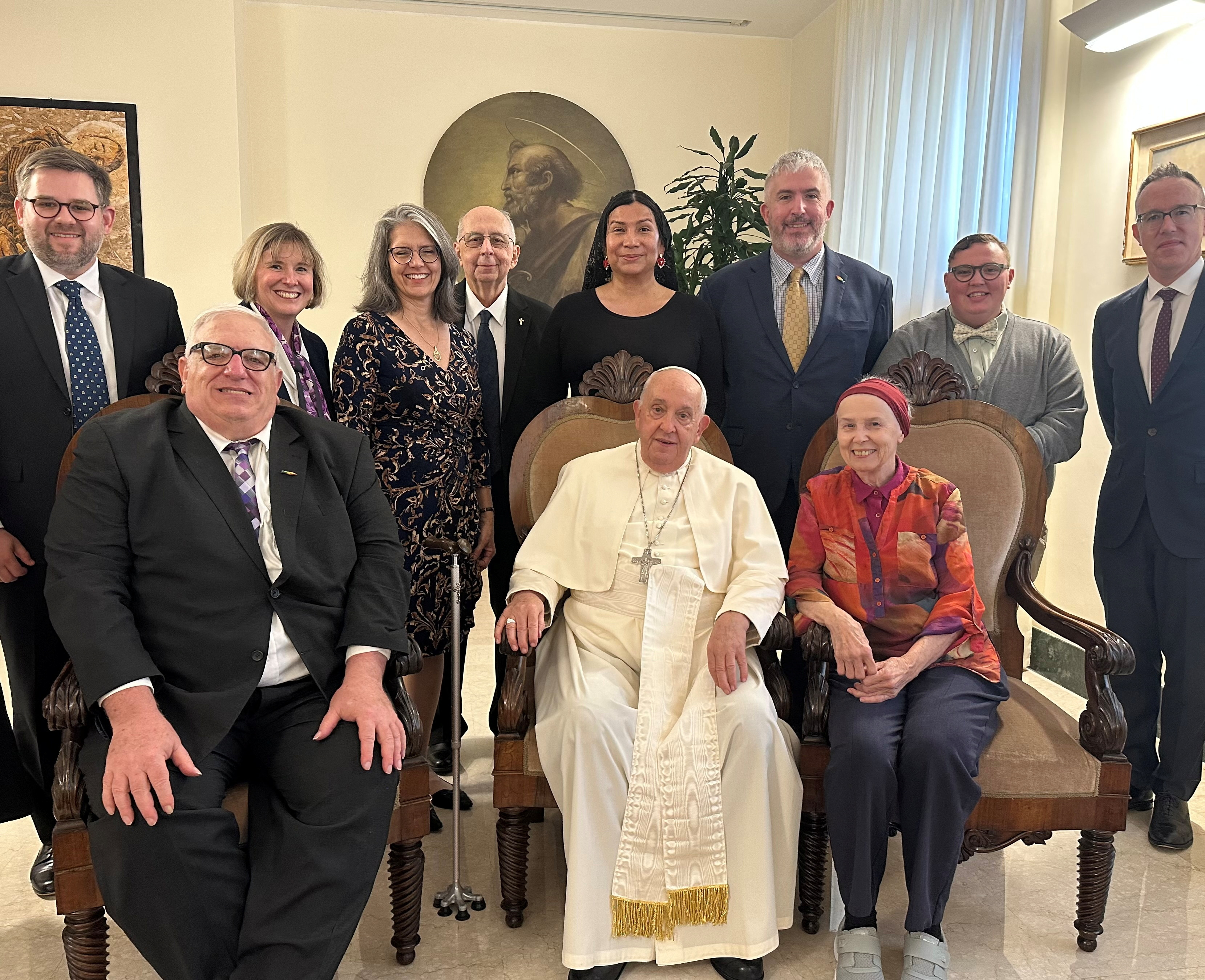 Transgender Catholics and supporters meet with Pope Francis at Vatican