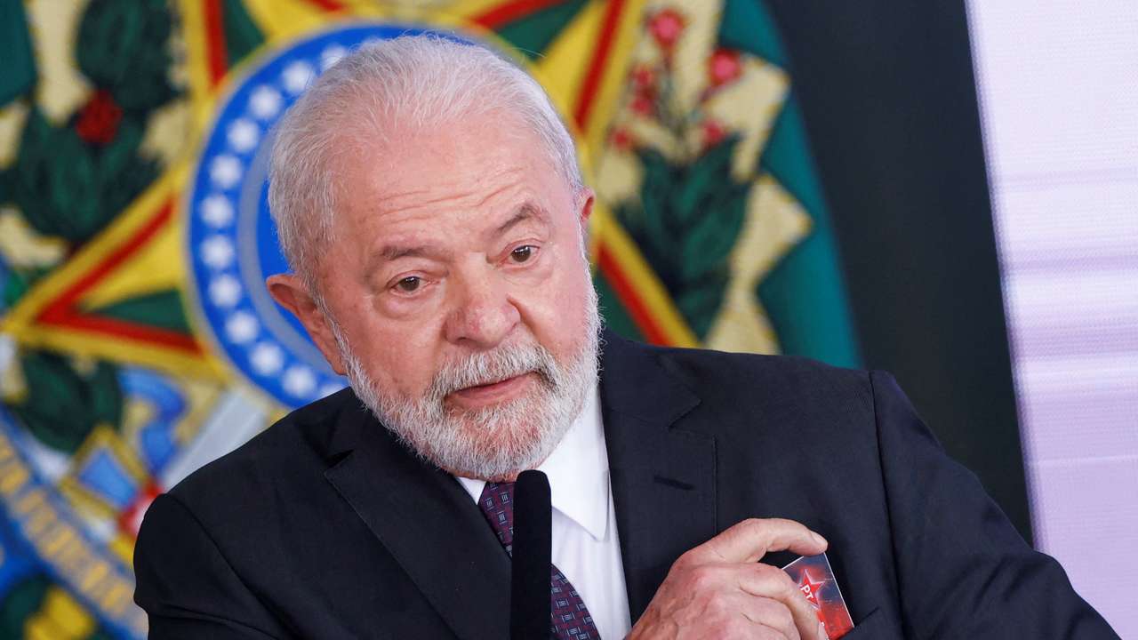 Brazil's President Luiz Inacio Lula da Silva speaks during a ceremony of social welfare program "Bolsa Familia" (Family Allowance) at the Planalto Palace in Brasilia