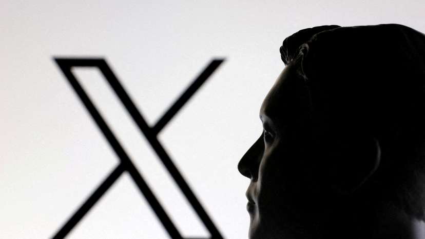 FILE PHOTO: Illustration shows 3D-printed miniature model of Elon Musk and X logo