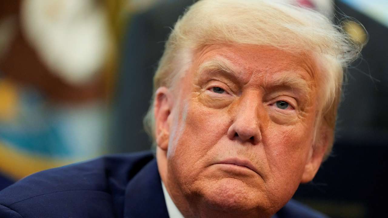 U.S. President Trump sits in the Oval Office at the White House