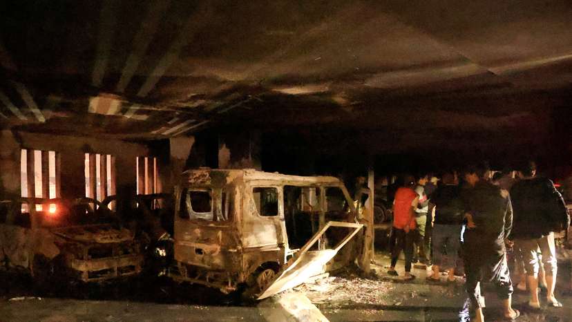 Fire in a commercial building in Karachi