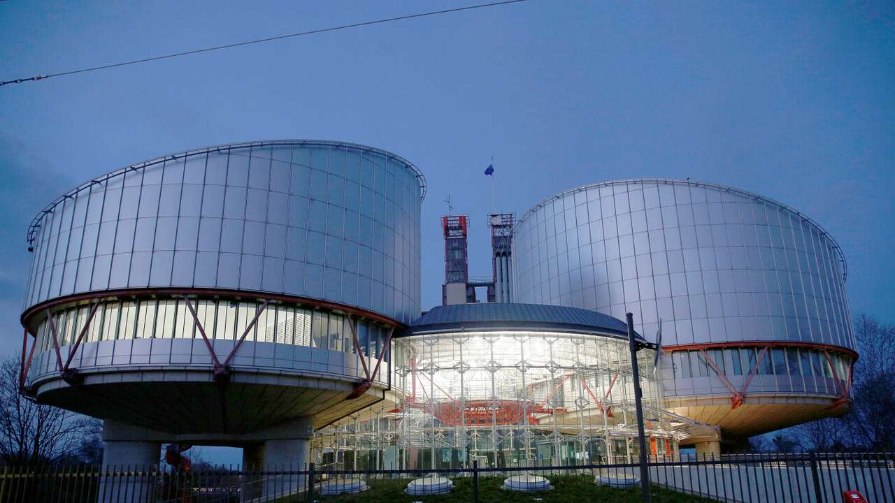 The building of the European Court of Human Rights is seen in Strasbourg