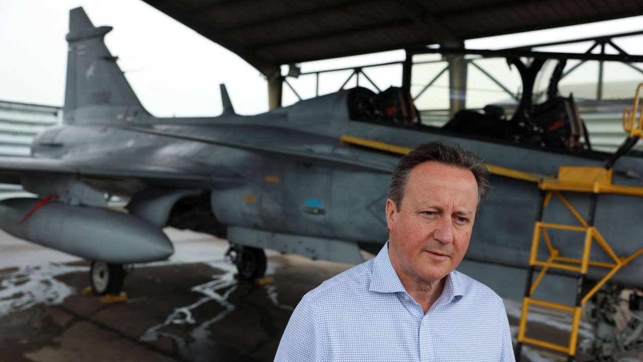British Foreign Secretary and former Prime Minister David Cameron speaks to Reuters in Nakhon Ratchasima