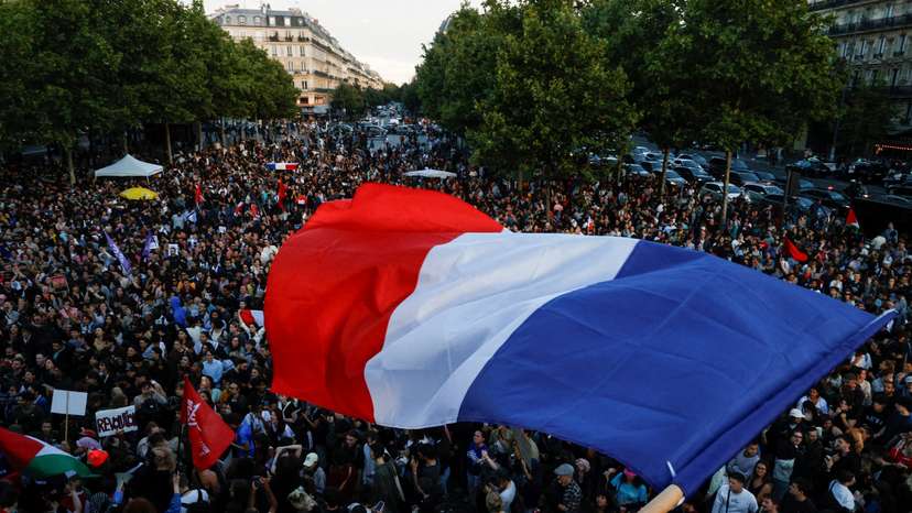 FILE PHOTO: Reaction in Paris to the second round results of the 2024 French legislative elections