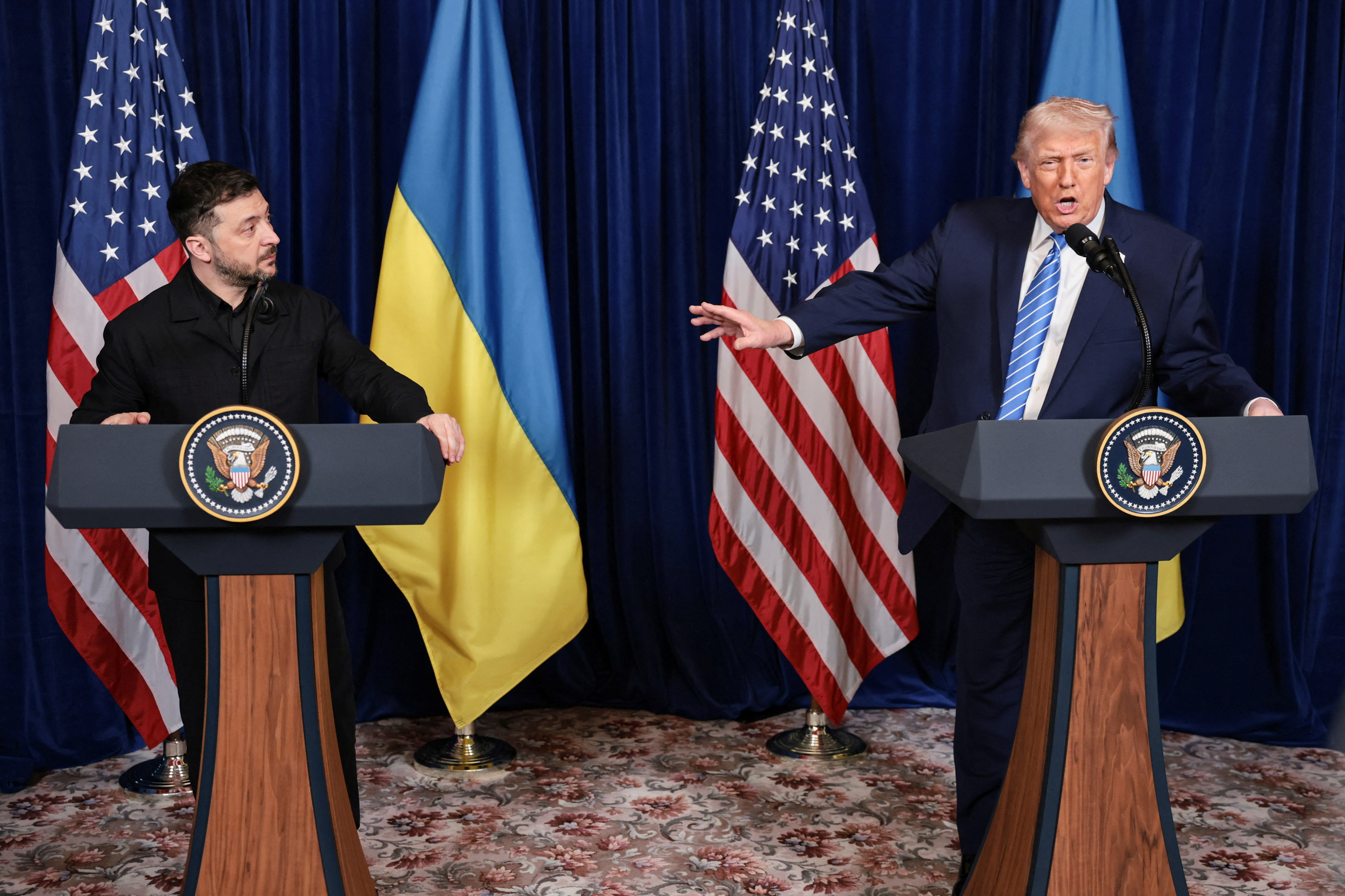 U.S. President Trump meets Ukrainian President Zelenskiy in Florida