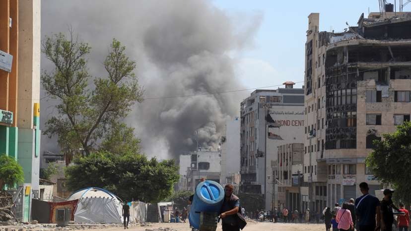 Aftermath of Israeli strikes on residential buildings, in Gaza City