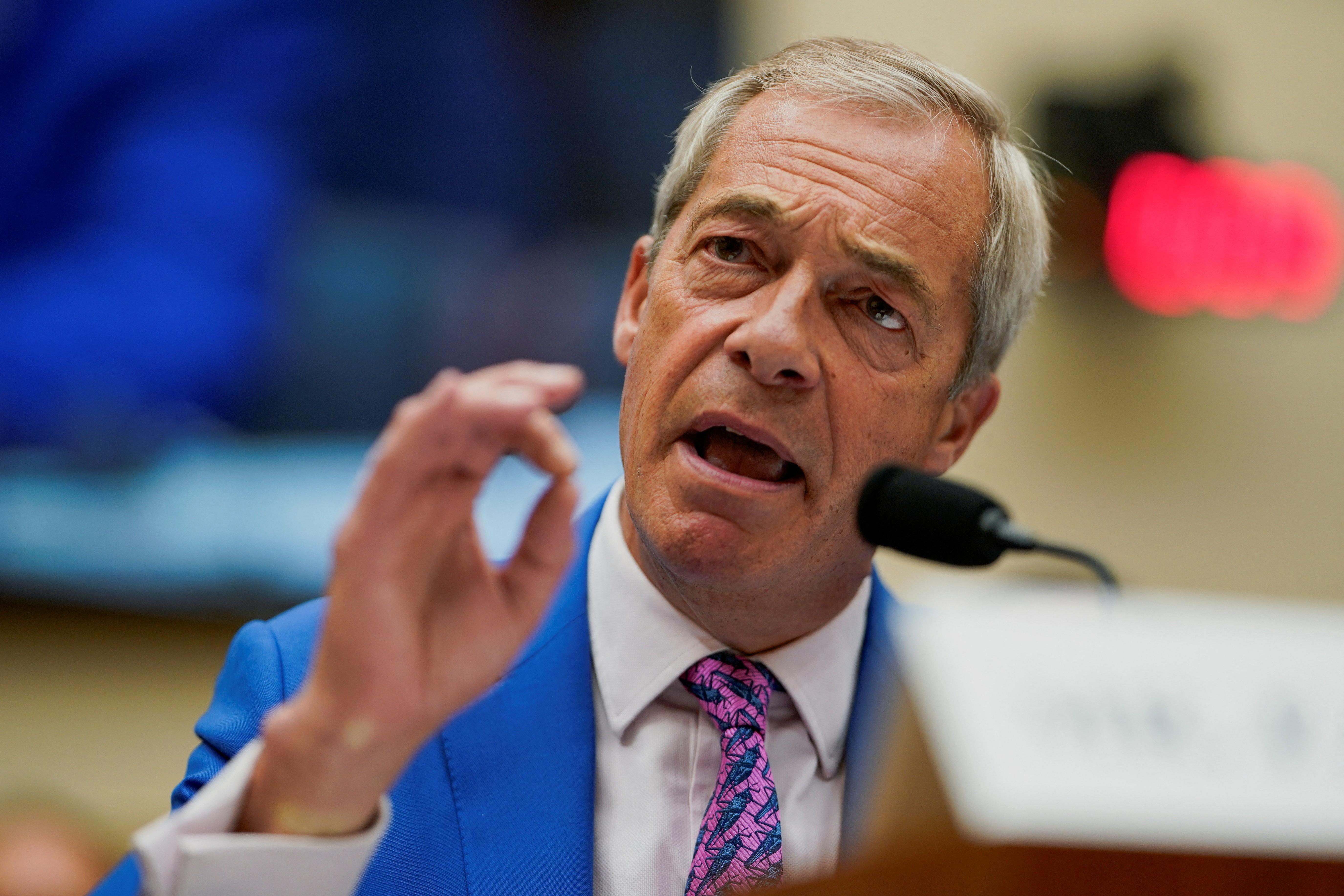 Britain's Reform UK party leader Farage appears before U.S. Congress to discuss freedom of speech