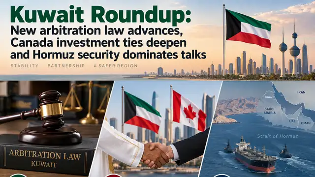Kuwait Roundup: New arbitration law advances, Canada investment ties deepen and Hormuz security dominates talks