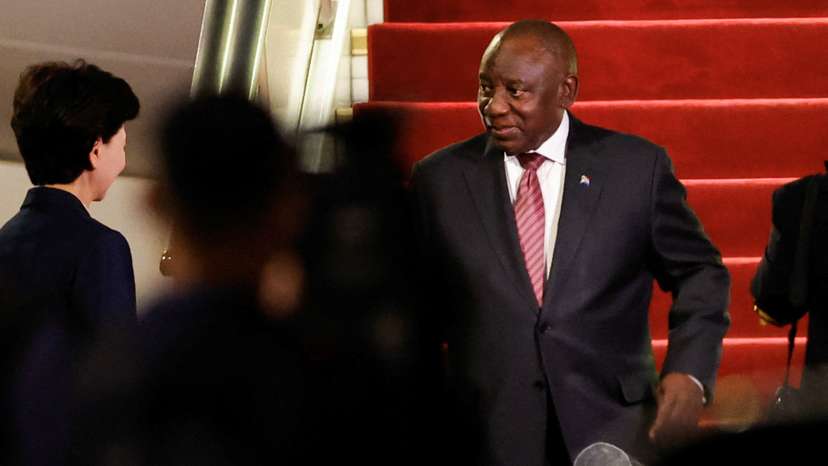 South Africa's President Cyril Ramaphosa arrives in Beijing ahead of China-Africa Cooperation forum