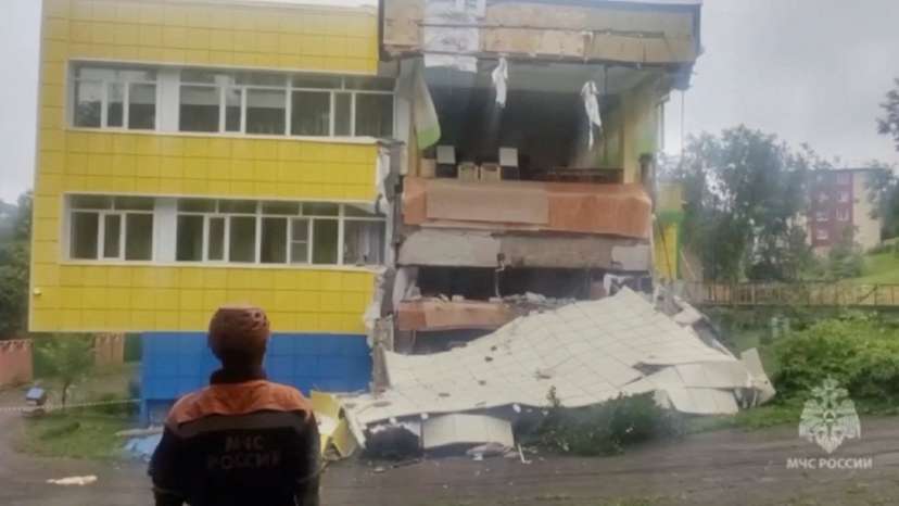 Aftermath of an earthquake in Russia