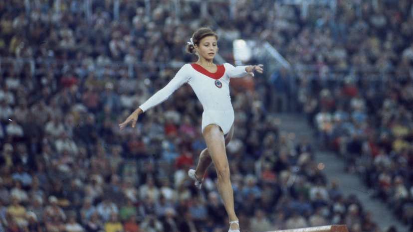 Olympische Spiele; M�nchen 1972. Turnen: Olga Korbut (UdSSR) 01.09.1972. *** Olympic Games Munich 1972 Gymnastics Olga