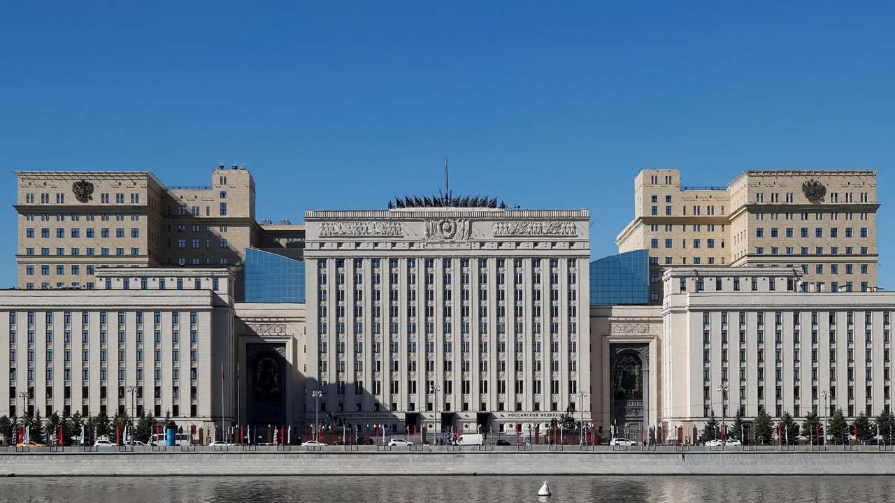 FILE PHOTO: A view shows the headquarters of Russia's Ministry of Defence in Moscow