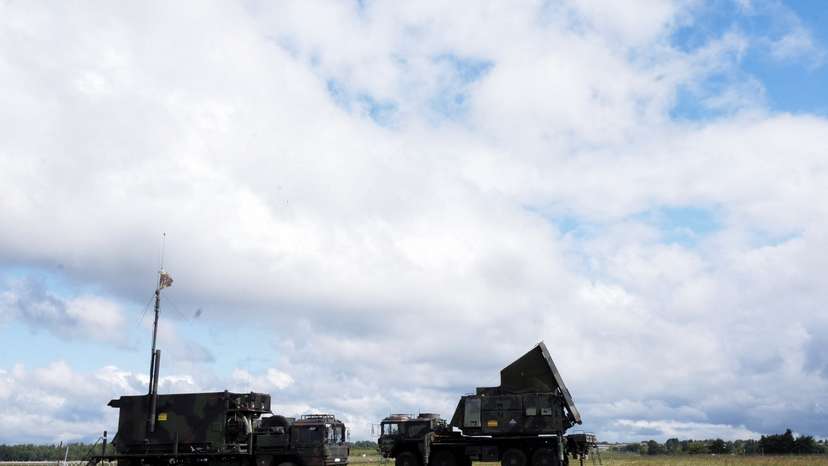 German Patriot air defence system units are deployed at Vilnius airport