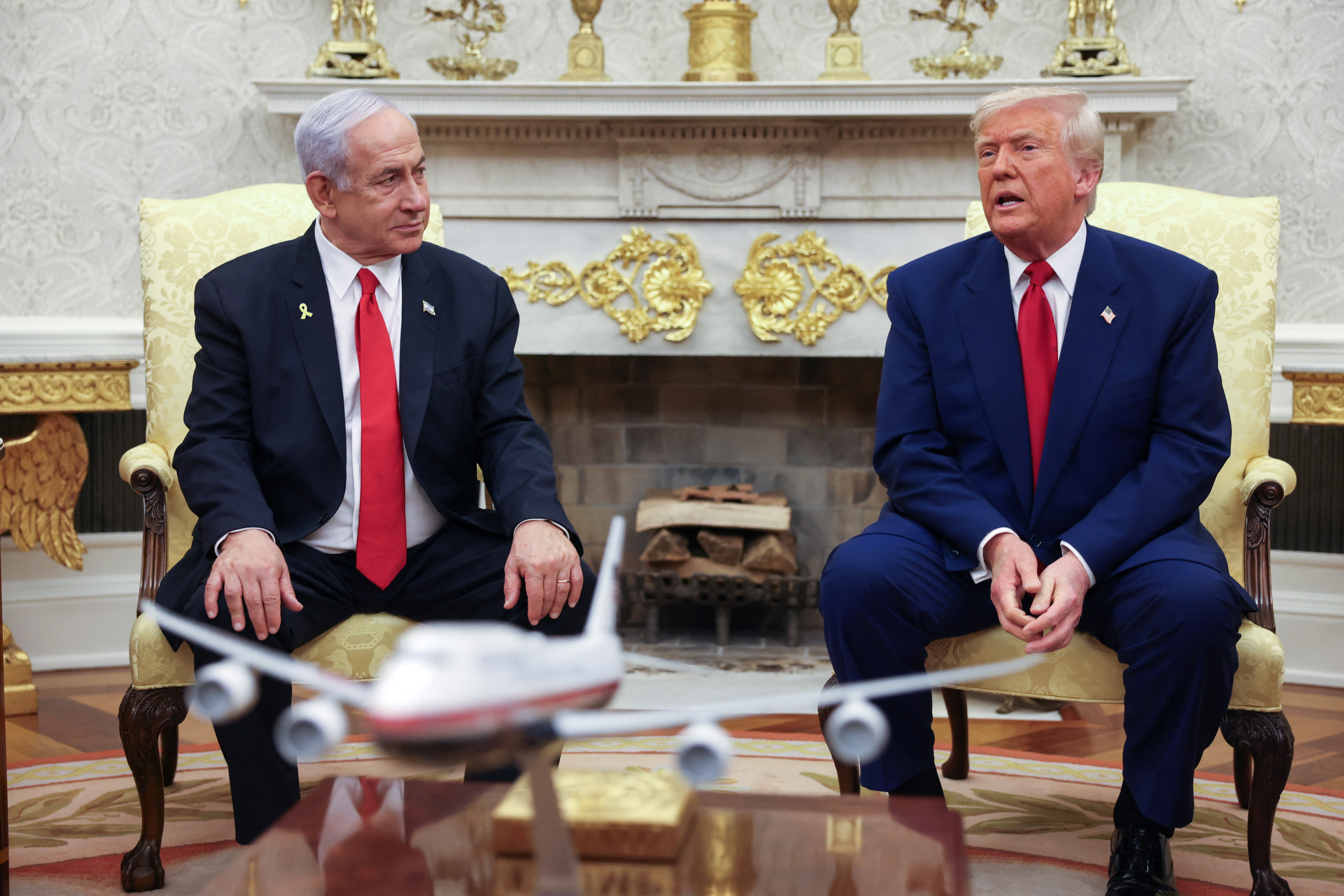 U.S. President Trump meets Israeli PM Netanyahu in Washington