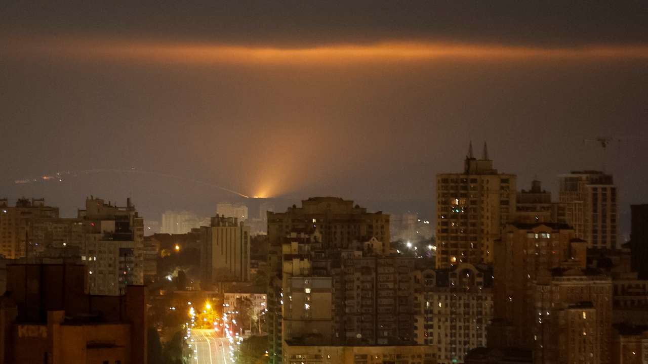 Russian drone strike in Kyiv