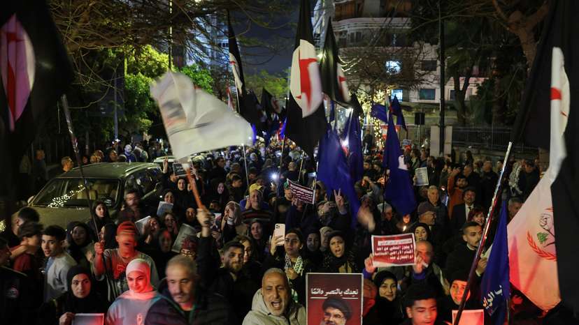 Demonstration in support of Hezbollah and Iran, in Beirut