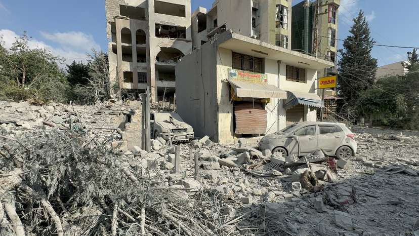 Aftermath of Israeli strike on Nabatieh