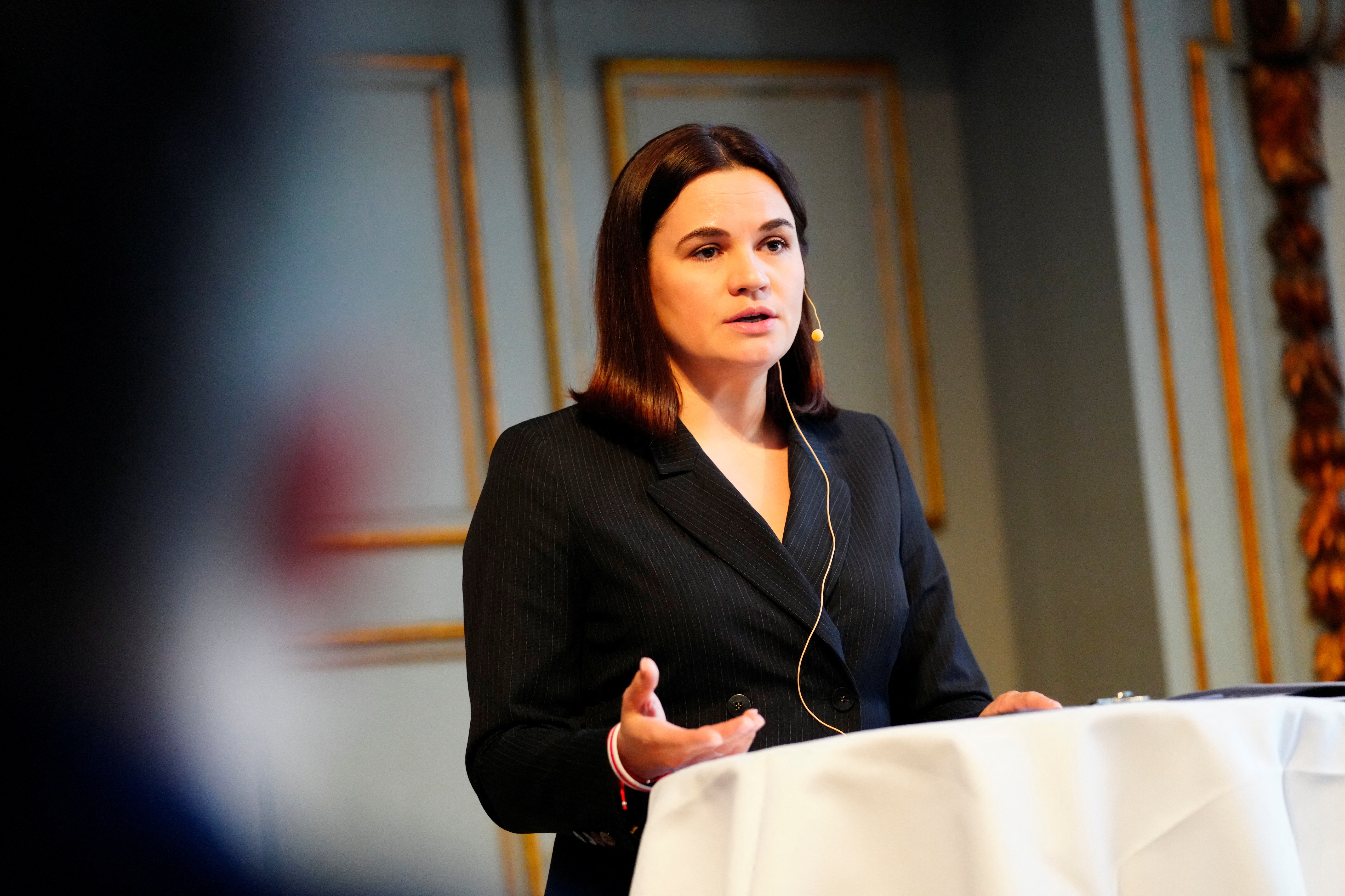 Sviatlana Tsikhanouskaya receives the 'European of the Year' prize in Copenhagen