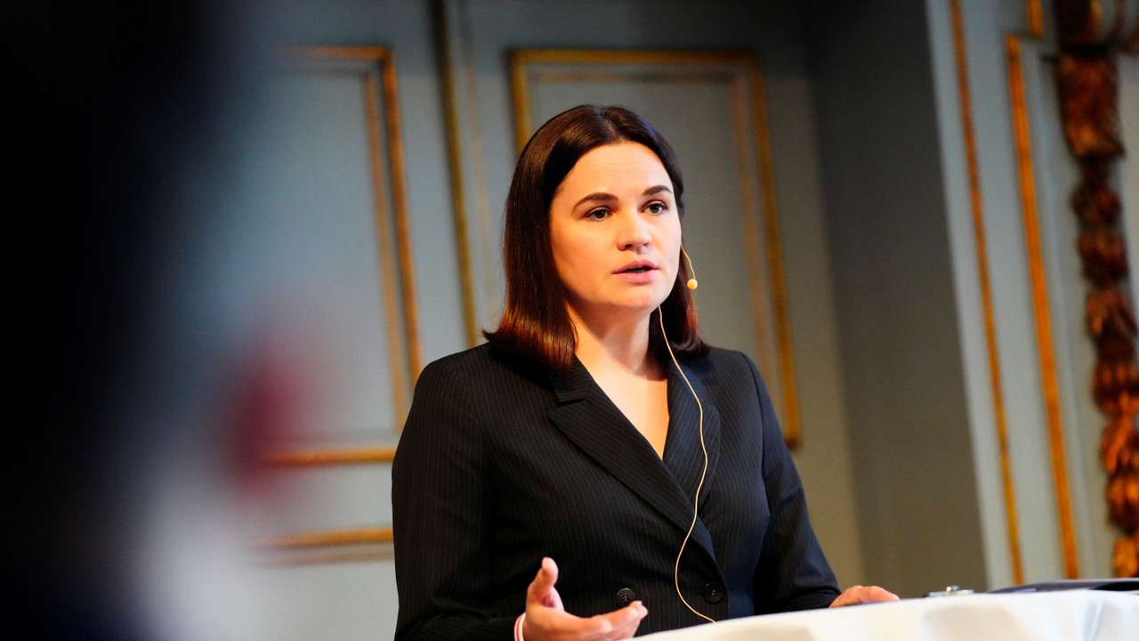 Sviatlana Tsikhanouskaya receives the 'European of the Year' prize in Copenhagen