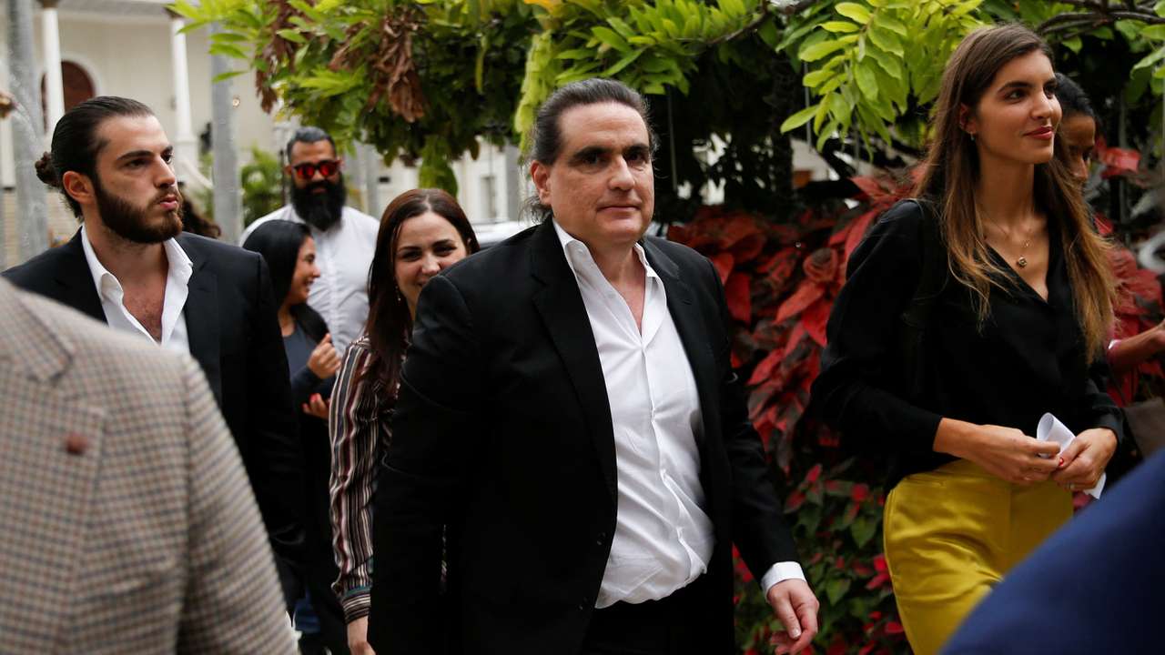 Colombian businessman Alex Saab attends news conference with Venezuela's National Assembly President Jorge Rodriguez, in Caracas