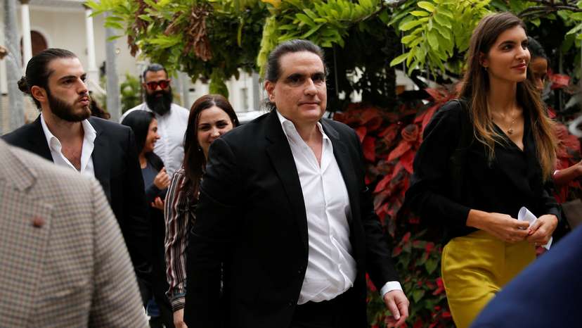 Colombian businessman Alex Saab attends news conference with Venezuela's National Assembly President Jorge Rodriguez, in Caracas