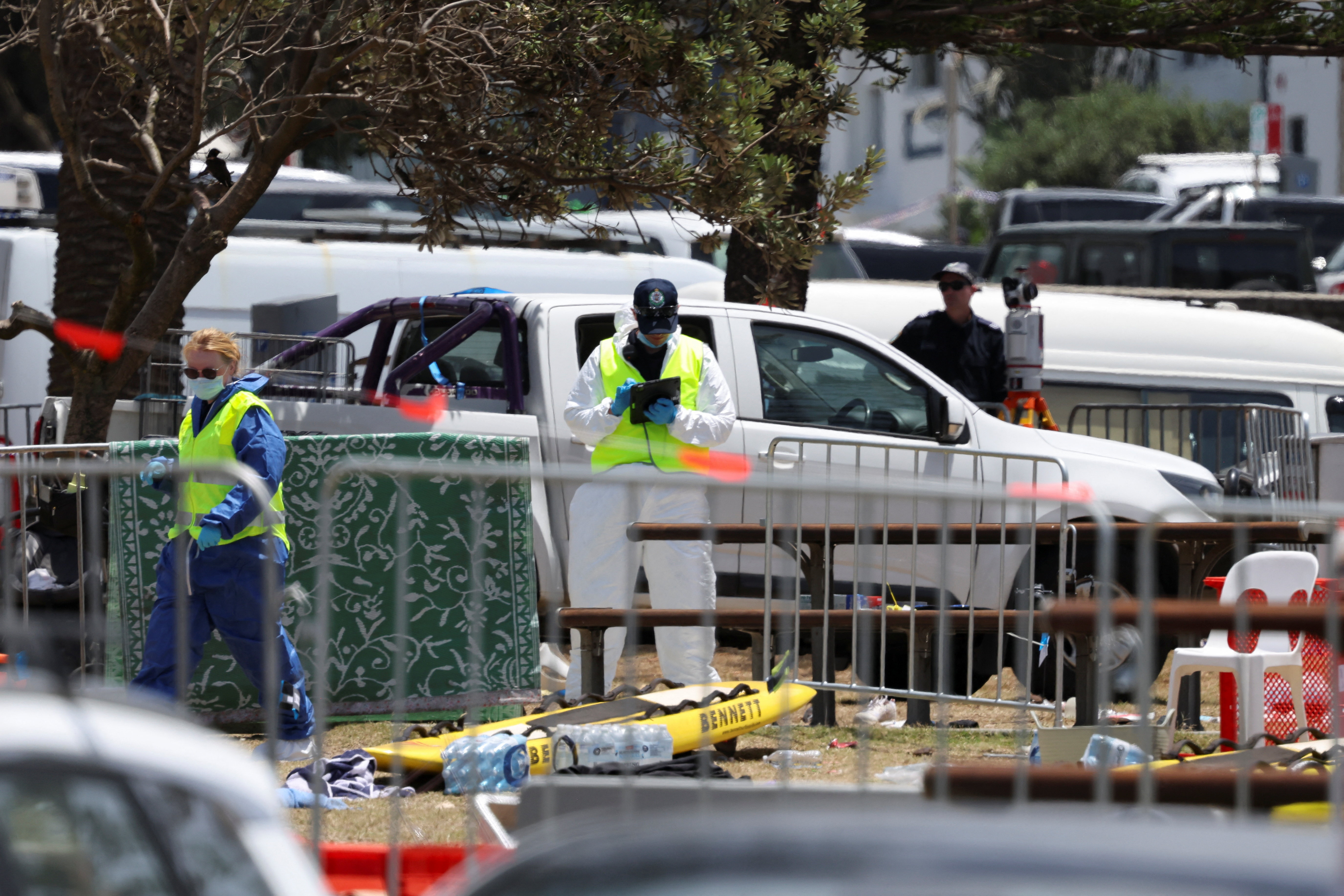 Aftermath of shooting incident at Bondi Beach in Sydney