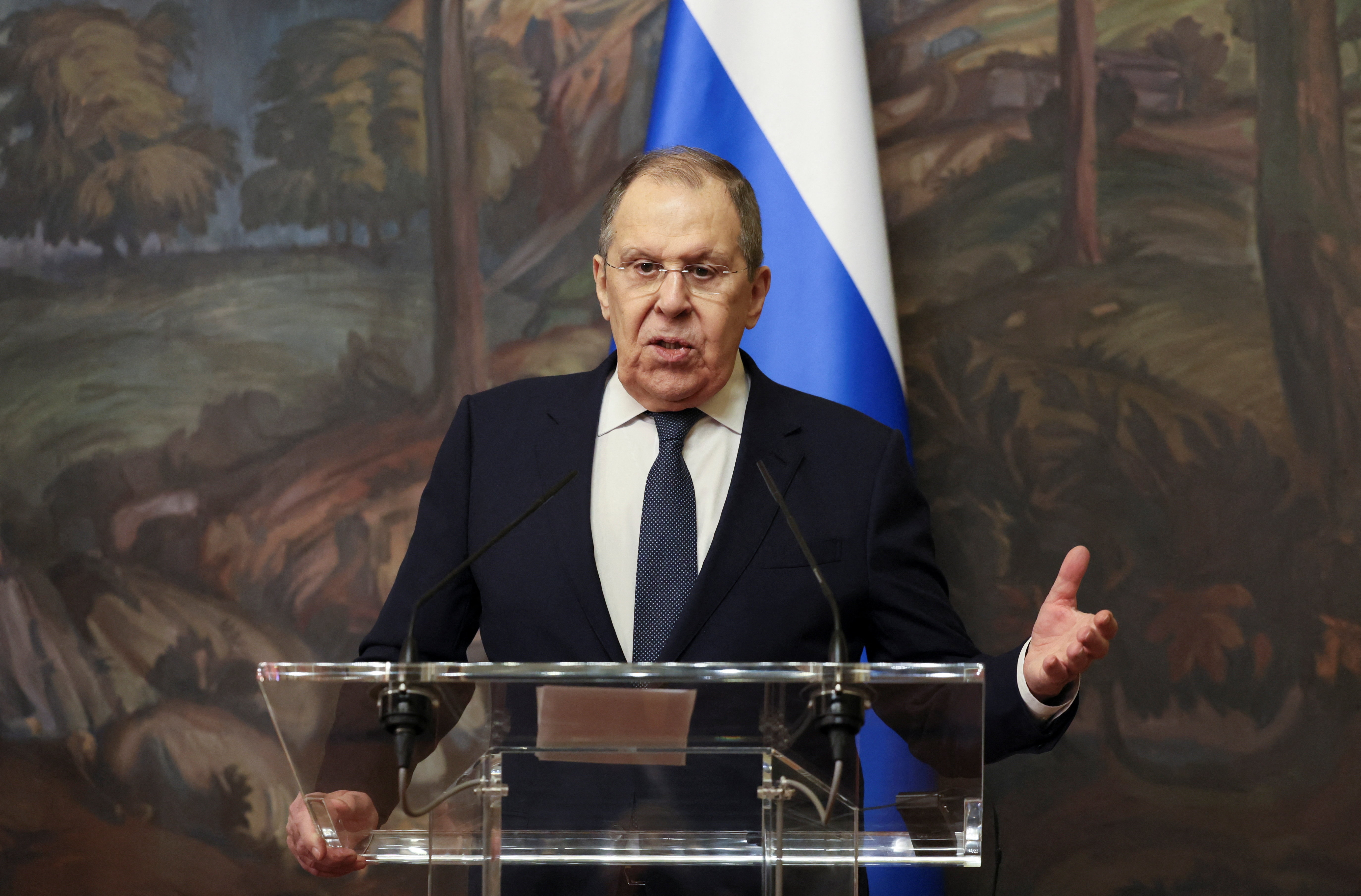 Russian Foreign Minister Lavrov and Syrian Foreign Minister al-Shibani meet in Moscow